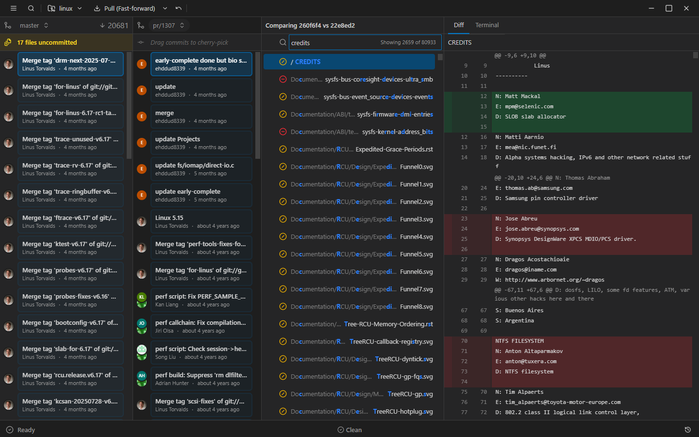 Git Cherry Tree Control Center
